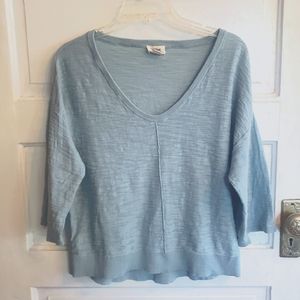 UpWest Lightweight Cropped Blue Sweater Size M